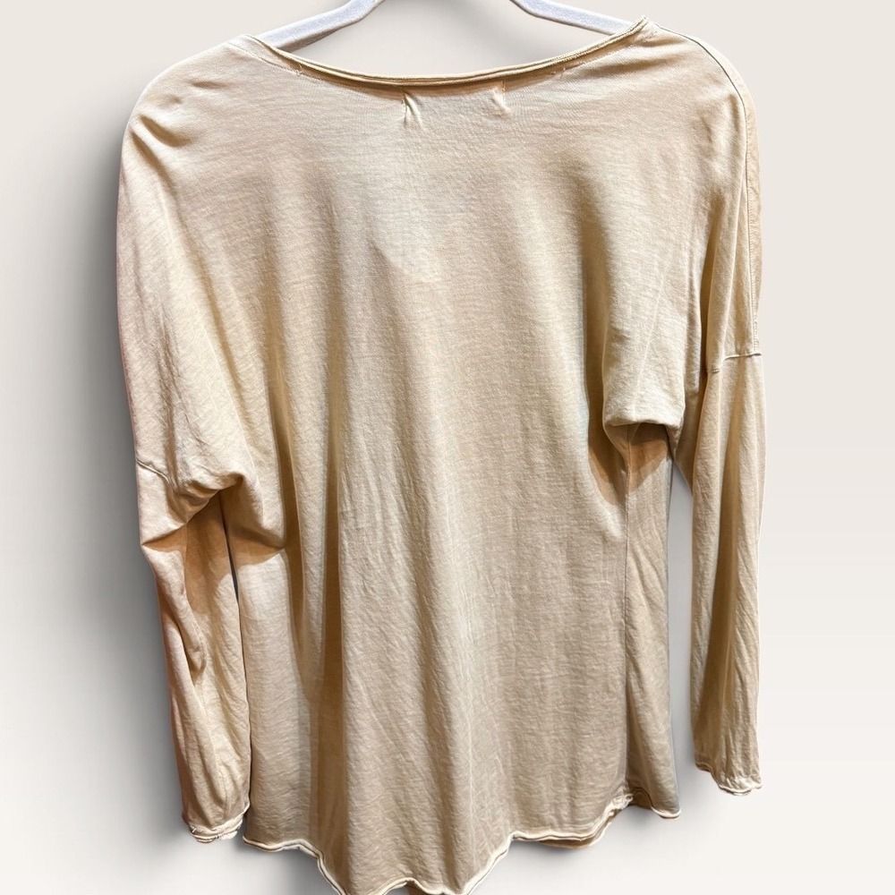Elisa Cavaletti Daniela Dallavalle Beige Lagenlook Zip Long Sleeve Top Italy - Picture 8 of 11